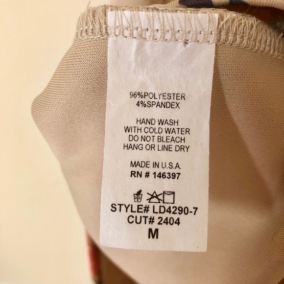 Olive tree/Papaya Scuba Digital print dress - Picture 6 of 8